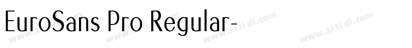 EuroSans Pro Regular字体转换